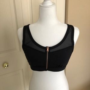 Lululemon Bra Top w/ Rose Gold Zipper Detail Sz 10